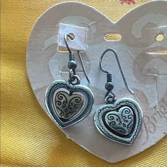Heart-Shaped Brighton Silver Earrings - Picture 3 of 4